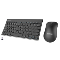 Arteck HW086MW162 2.4G Wireless Keyboard and Mouse Combo Ultra Compact Slim Stainless Full Size Keyboard and Ergonomic Mouse for Computer/Desktop/PC/Laptop and Windows 10/8/7 Build in Rechargeable Battery